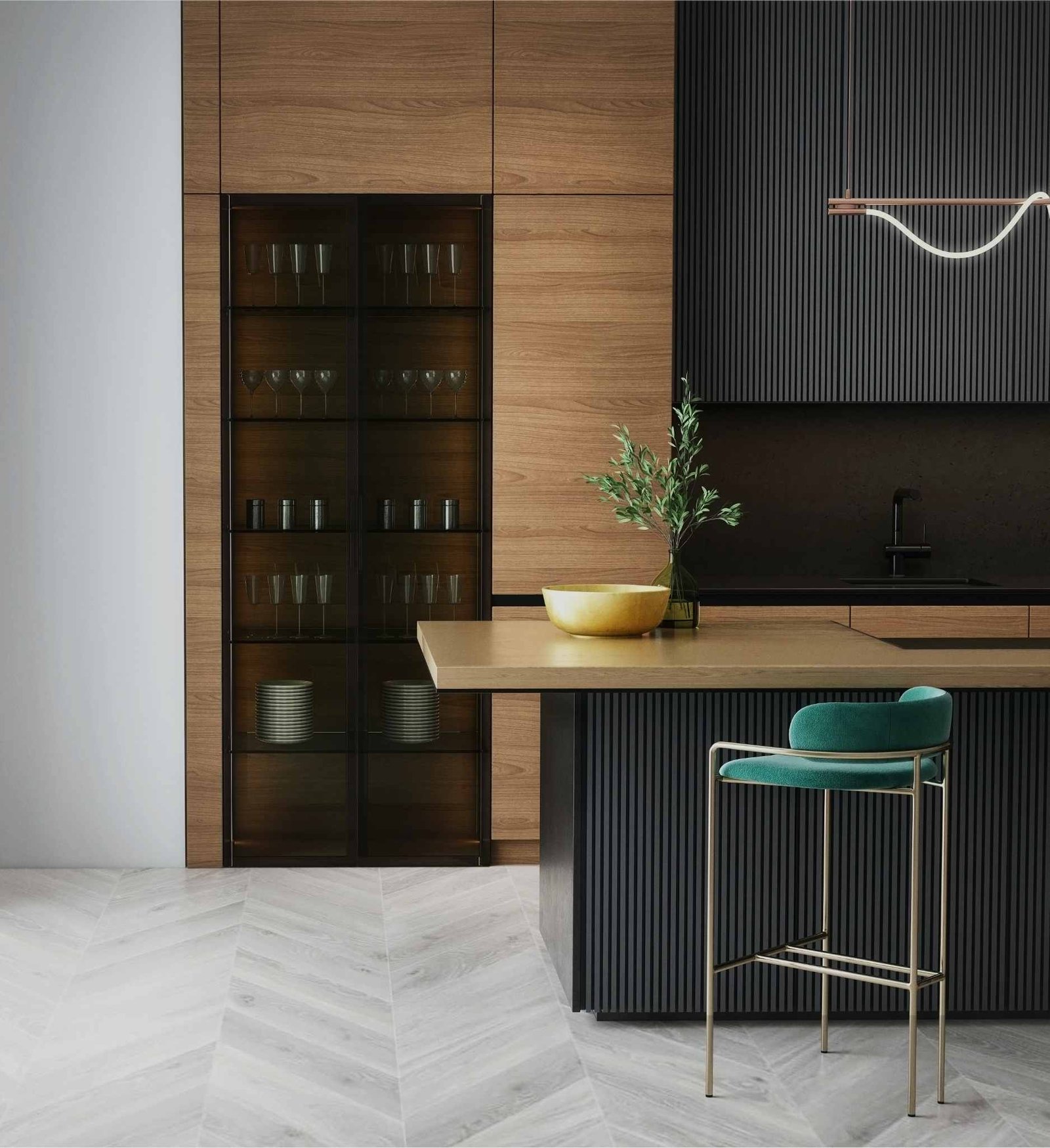Reforma de cocina en madrid con panelado de madera